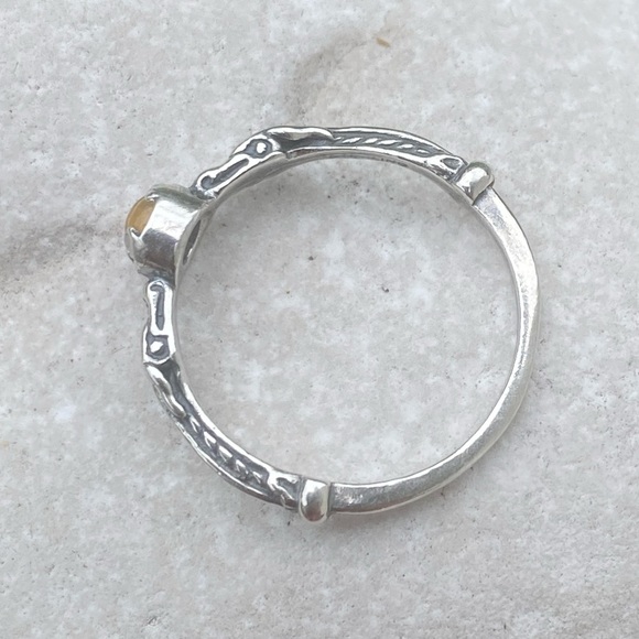 Celtic Dragon Ring .925 Sterling Silver w/ genuine citrine sz 9 medieval dragon - Picture 14 of 16